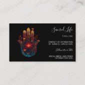 Ember Lotus | Hamsa-Hand-Design Visitenkarte (Rückseite)