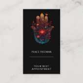 Ember Lotus | Hamsa-Hand-Design Visitenkarte (Vorderseite)