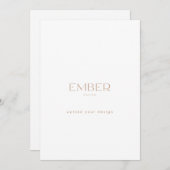 Ember Papier 12x18 Custom laden Design hoch Einladung (Vorne/Hinten)