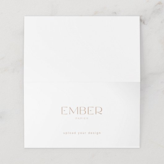 Ember Papier 3.5x2 Platzkarte - Design hochladen (Außenseite Aufgefaltet)