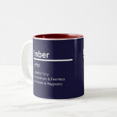 Ember Personalized Name Coffee Mug Zweifarbige Tasse (Vorderseite Links)