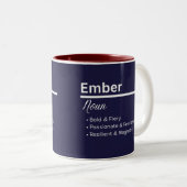 Ember Personalized Name Coffee Mug Zweifarbige Tasse (VorderseiteRechts)
