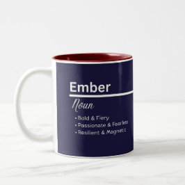 Ember Personalized Name Coffee Mug Zweifarbige Tasse