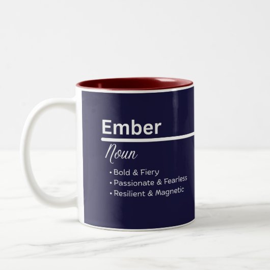 Ember Personalized Name Coffee Mug Zweifarbige Tasse (Links)