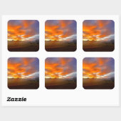 Ember Sky Quadratischer Aufkleber (Blatt)