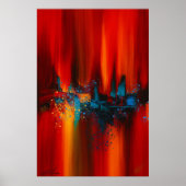 Ember Skyline Abstract Poster (Vorne)