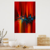 Ember Skyline Abstrakt Poster (Küche)