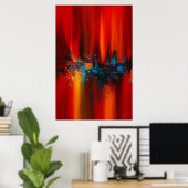 Ember Skyline Abstrakt Poster (Heimbüro)