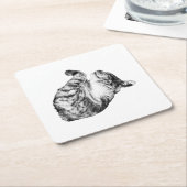 Ember-Step Purr Rechteckiger Pappuntersetzer (angewinkelt)