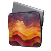 Ember Strata – Abstract Layers of Earth and Fire Laptopschutzhülle (Vorderseite Links)
