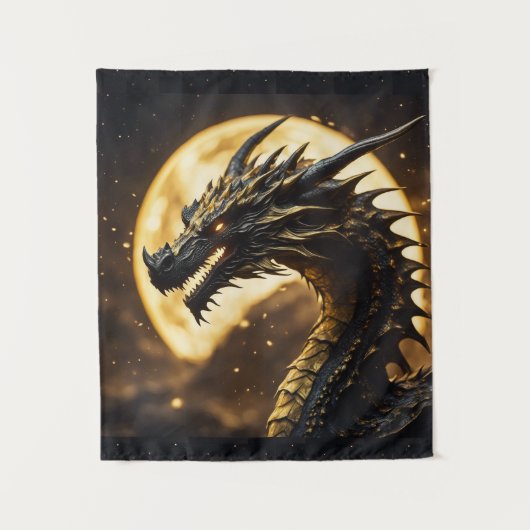 Ember The Dragon Wall Hanging Bedroom Decor Wandteppich (Vorderseite)