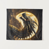 Ember The Dragon Wall Hanging Bedroom Decor Wandteppich (Vorderseite (Horizontal))