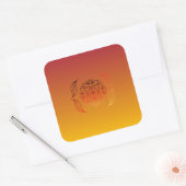 Ember‑Tone Botanische Kunst Quadratischer Aufkleber (Umschlag)