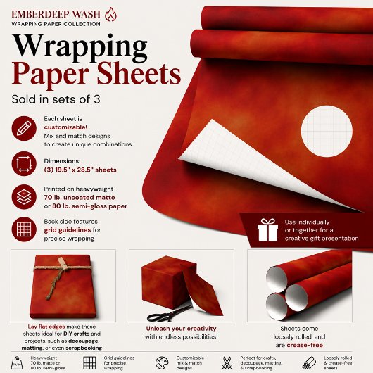 Emberdeep-Waschgang Geschenkpapier Set