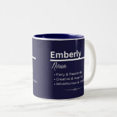 Emberly Personalized Name Coffee Mug Zweifarbige Tasse (VorderseiteRechts)
