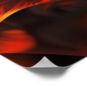 Embers Abstraktes digitales Fraktal Kunst Poster (Ecke)