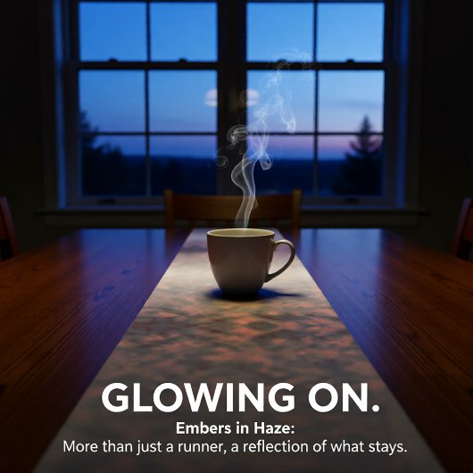 Embers in Haze Großer Tischläufer