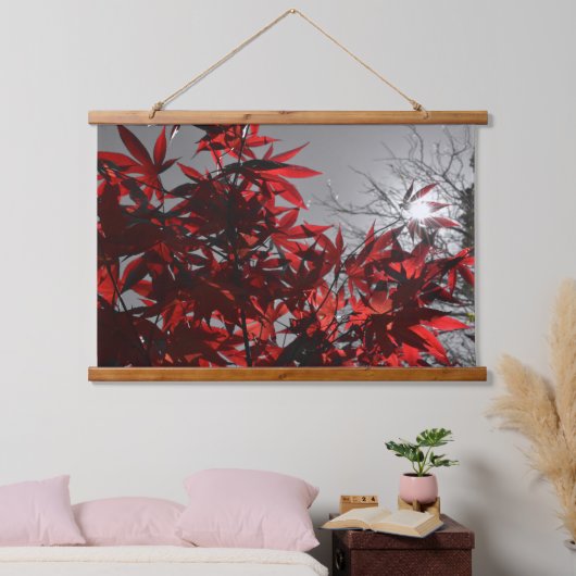 Embers of Autumn Wandteppich Mit Holzrahmen (Schlafzimmer)