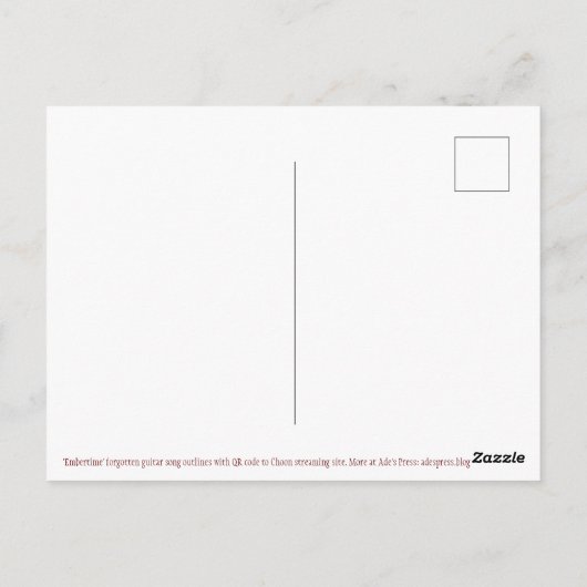 'Embertime' vergessene Gitarrenlieder Postkarte (Rückseite)