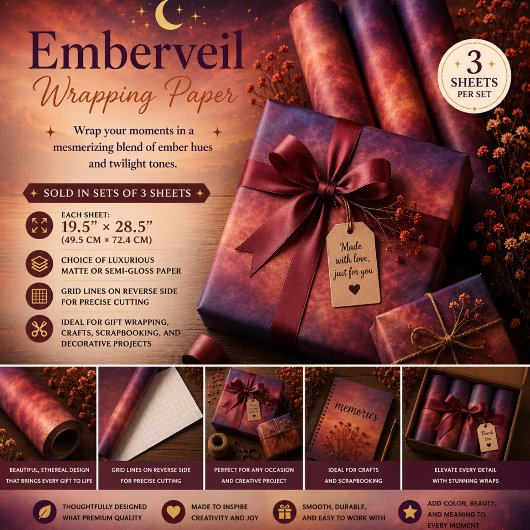 Emberveil Geschenkpapier Set