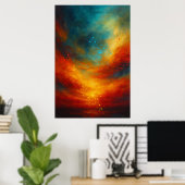 Emberwake-Horizont-Abstrakt Poster (Heimbüro)