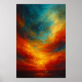 Emberwake-Horizont-Abstrakt Poster