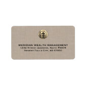 Emblem-Adressetiketten für elegante Logos Adressaufkleber (Vorne)