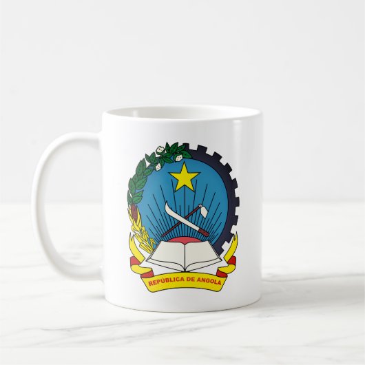 Emblem Angolas Kaffeetasse (Links)