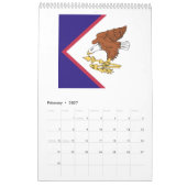 Emblem der amerikanischen Flagge von Samoa Kalender (Feb 2027)