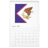 Emblem der amerikanischen Flagge von Samoa Kalender (Jan 2027)