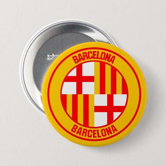 Emblem der Barcelona-Runde Button (Vorne & Hinten)