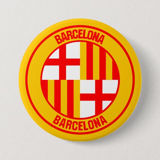 Emblem der Barcelona-Runde Button (Vorderseite)