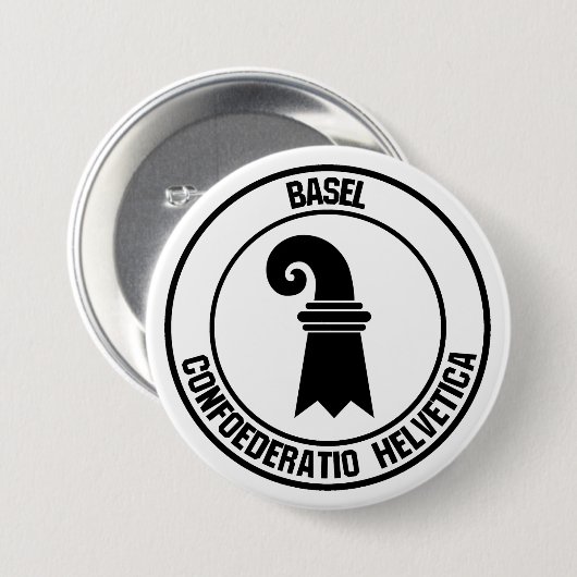 Emblem der Basler Runde Button (Vorne & Hinten)