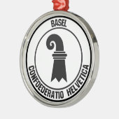 Emblem der Basler Runde Ornament Aus Metall (Links)