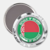 Emblem der Belarus-Runde Magnet (Vorderseite/Rückseite)