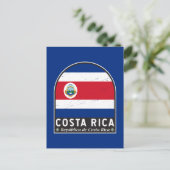 Emblem der Costa Rica-Fahne gestört Vintag Postkarte (Stehend Vorderseite)