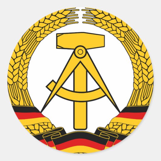 Emblem der DDR - NationalEmblem der DDR Runder Aufkleber (Vorderseite)