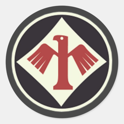 Emblem der Einheit WW2 der Luftwaffe I/JG1 Runder Aufkleber (Vorderseite)