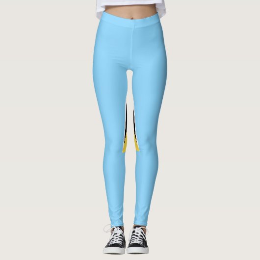 Emblem der Fahne Saint Lucia Leggings (Vorderseite)