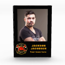 Emblem der Feuerwehr Fotoblock