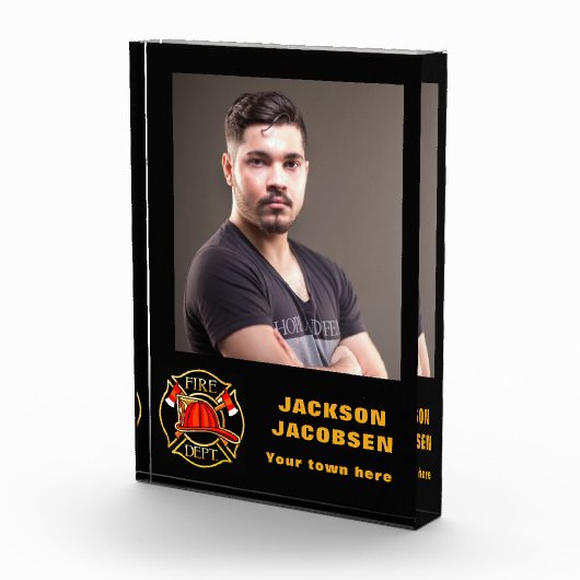 Emblem der Feuerwehr Fotoblock (Rechts)