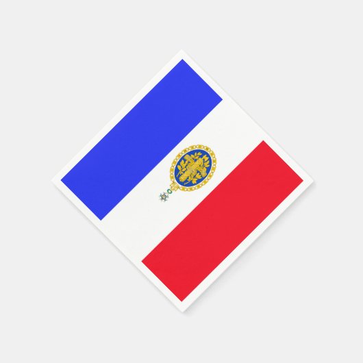 Emblem der französischen Flagge Serviette (Ecke)