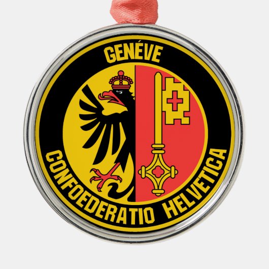 Emblem der Genfer Runde Ornament Aus Metall (Vorne)