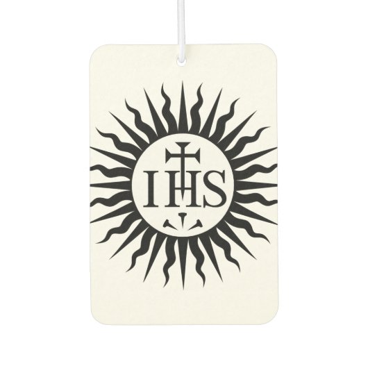 Emblem der Gesellschaft Jesu Autolufterfrischer (Vorderseite)