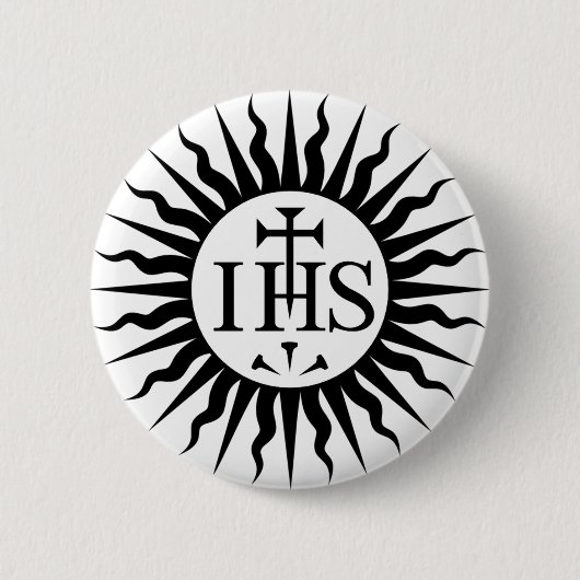 Emblem der Gesellschaft Jesu Button (Vorderseite)