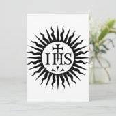 Emblem der Gesellschaft Jesu Einladung (Stehend Vorderseite)