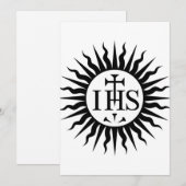 Emblem der Gesellschaft Jesu Einladung (Vorne/Hinten)