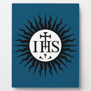 Emblem der Gesellschaft Jesu Fotoplatte