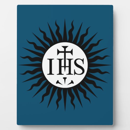 Emblem der Gesellschaft Jesu Fotoplatte (Vorderseite)