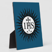 Emblem der Gesellschaft Jesu Fotoplatte (Seite)